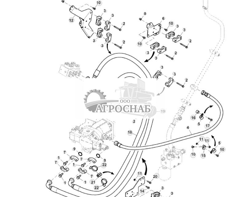 Гидравлические шланги заднего моста, трансмиссия с кнопочным переключением передач - ST830460 184.jpg